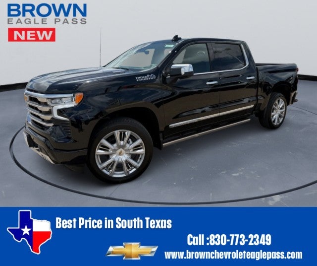 2026 Chevrolet Silverado 1500 High Country in Black — front three-quarter view