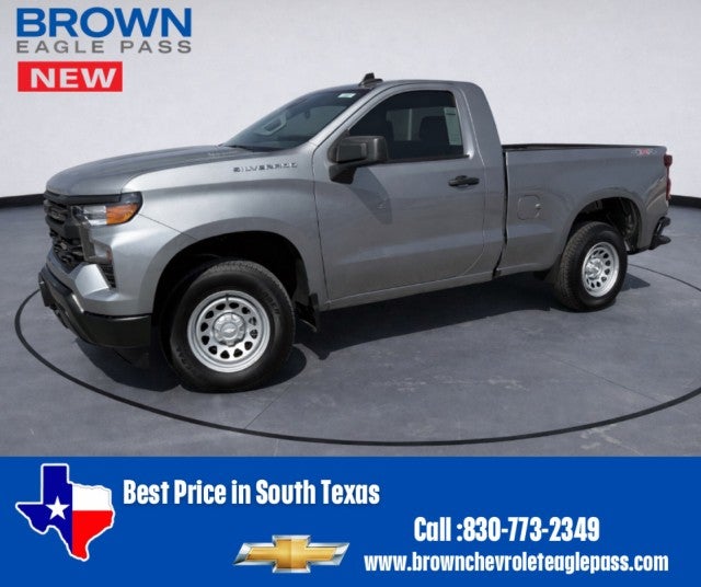 2026 Chevrolet Silverado 1500 WT in Sterling Gray Metallic — front three-quarter view