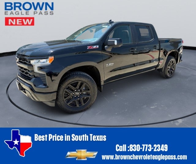 2026 Chevrolet Silverado 1500 RST in Black — front three-quarter view