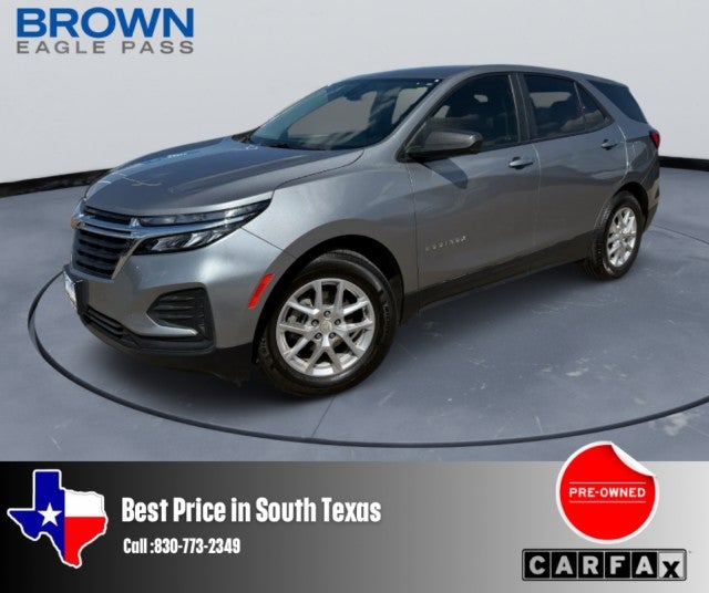 2023 Chevrolet Equinox LS in Sterling Gray Metallic — front three-quarter view