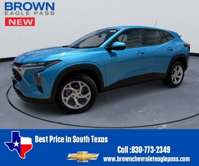 2026 Chevrolet Trax LS in Marina Blue Metallic — front three-quarter view